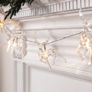 Battery Operated Lights | 10 Warm White Reindeer Battery Christmas Fairy Lights Battery Operated Lights Battery Operated Lights