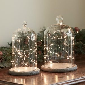 Battery Operated Lights | 20.5 & 23cm Glass Dome Bell Jar Micro Fairy Light Bundle Battery Operated Lights Battery Operated Lights