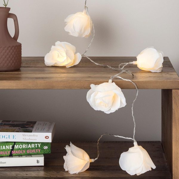 Battery Operated Lights | 20 Warm White LED Juliet Rose Fairy Lights Battery Operated Lights Battery Operated Lights