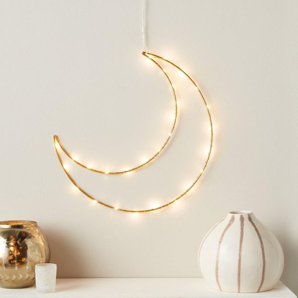 Battery Operated Lights | 30cm Gold Osby Moon Battery Light Battery Operated Lights Battery Operated Lights