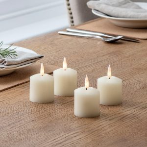 Battery Operated Lights | 4 TruGlow® Ivory LED Votive Candles Battery Operated Lights Battery Operated Lights