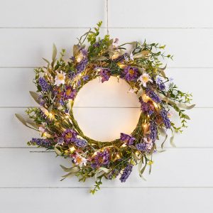 Battery Operated Lights | 45cm Lavender Wreath Micro Light Bundle Battery Operated Lights Battery Operated Lights