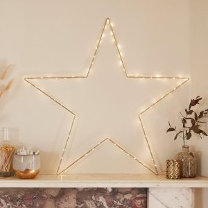 Battery Operated Lights | 60cm Gold Osby Star Window Light Battery Operated Lights Battery Operated Lights