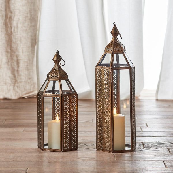 Battery Operated Lights | Asilah Artisan Moroccan Lantern Duo withTruGlow® Candles Battery Operated Lights Battery Operated Lights