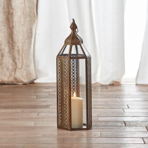 Battery Operated Lights | Asilah Large Artisan Moroccan Lantern withTruGlow® Candle Battery Operated Lights Battery Operated Lights