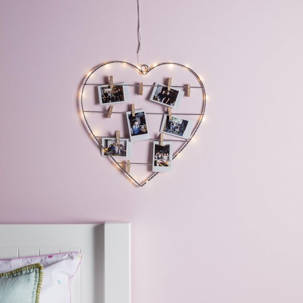 Battery Operated Lights | Micro Light Heart with Pegs Battery Operated Lights Battery Operated Lights