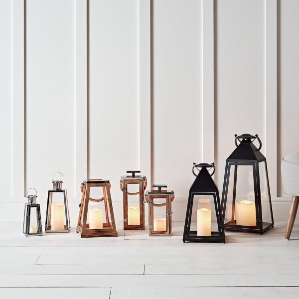 Battery Operated Lights | Small Salcombe Wooden Battery Lantern Battery Operated Lights Battery Operated Lights