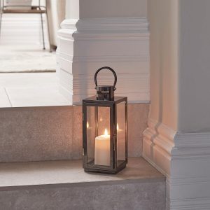 Battery Operated Lights | Stainless Steel Candle Lantern with TruGlow® Candle Battery Operated Lights Battery Operated Lights