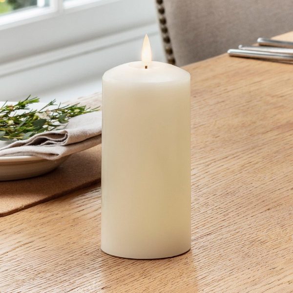 Battery Operated Lights | TruGlow® Ivory LED Pillar Candle 15cm Battery Operated Lights Battery Operated Lights