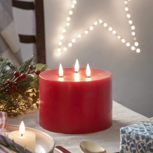 Battery Operated Lights | TruGlow® Red LED 3 Wick Candle Battery Operated Lights Battery Operated Lights