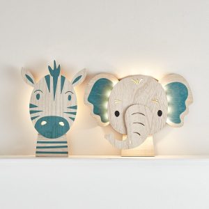 Battery Operated Lights | Zebra & Elephant Children’s Wall Light Duo Battery Operated Lights Battery Operated Lights