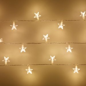 Children’s Lights | 30 Warm White LED Star Fairy Lights On Clear Cable Children's Lights Children's Lights