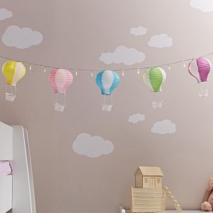 Children’s Lights | 5 Pastel Hot Air Balloon Fairy Light Lanterns Children's Lights Children's Lights