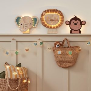 Children’s Lights | Children’s Safari Bedroom Lighting Bundle Battery Operated Lights Battery Operated Lights