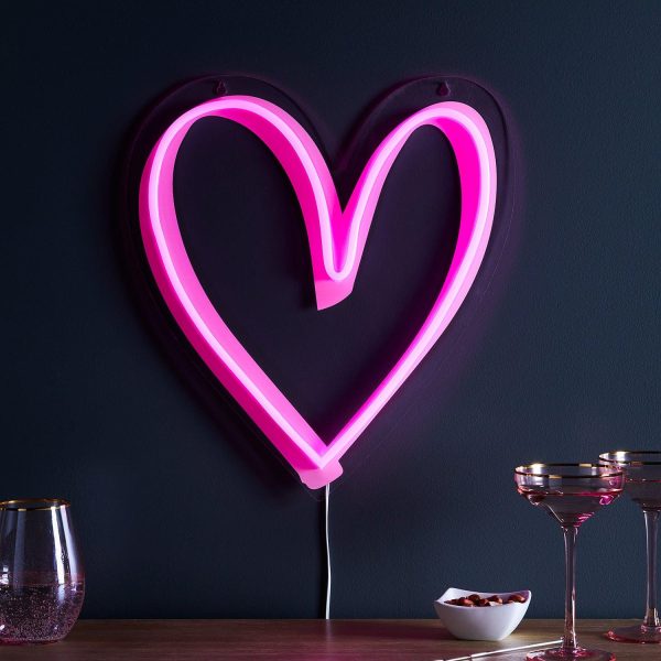 Children’s Lights | Pink Neon Heart Wall Light Children's Lights Children's Lights