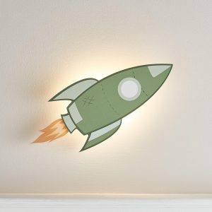 Children’s Lights | Rocket Children’s Wall Light Battery Operated Lights Battery Operated Lights