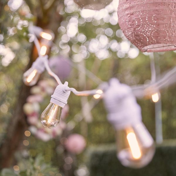 Festoon Lights | Ultimate Connect 5m 10 Warm White Festoon Lights White Cable Festoon Lights Festoon Lights