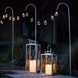 Festoon Poles | 1.6m White Shepherd’s Hook Festoon Pole Accessories Festoon Lights