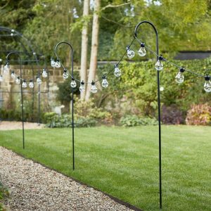 Garden Lights | 1.6m Black Shepherd’s Hook Festoon Pole Accessories Festoon Lights