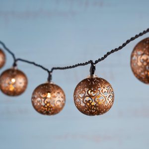 Garden Lights | 16 Bronze Solar Moroccan Fairy Lights Garden Lights Garden Lights