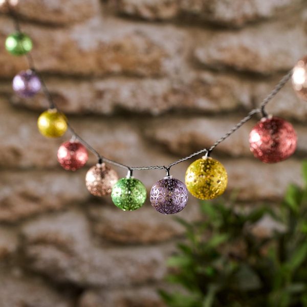 Garden Lights | 20 Solar USB Moroccan Metal String Lights Garden Lights Garden Lights