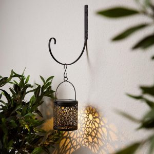 Garden Lights | Moroccan Solar Lantern & Hanging Hook Bundle Garden Lights Garden Lights