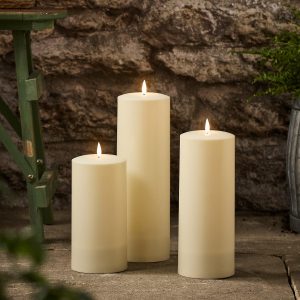 Garden Lights | TruGlow® XL Solar Pillar LED Candle Trio Garden Lights Garden Lights