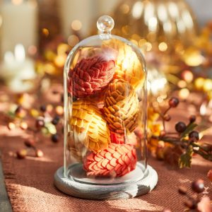 Glass Domes | Bell Jar & Pinecone Felt Autumn Decoration Bundle Glass Domes Glass Domes