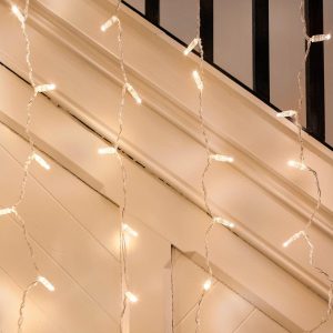 Indoor Curtain Lights | Core Connect 2m x 1m 96 Warm White Connectable Curtain Lights Clear Cable Indoor Indoor Curtain Lights