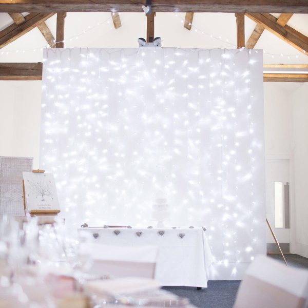 Indoor Curtain Lights | Core Connect 4m x 3m 576 White Connectable Curtain Lights Clear Cable Indoor Indoor Curtain Lights