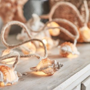 Indoor Fairy Lights | 10 Seashell Fairy Lights Indoor Indoor Fairy Lights