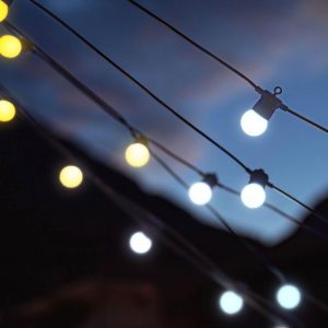 Indoor Fairy Lights | 20m 40 LED Twinkly Smart App Controlled Festoon Lights Amber & White Indoor Indoor Fairy Lights