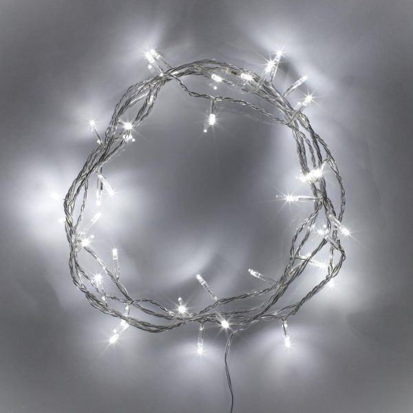 Indoor Fairy Lights | 50 White LED Fairy Lights On Clear Cable Indoor Indoor Fairy Lights