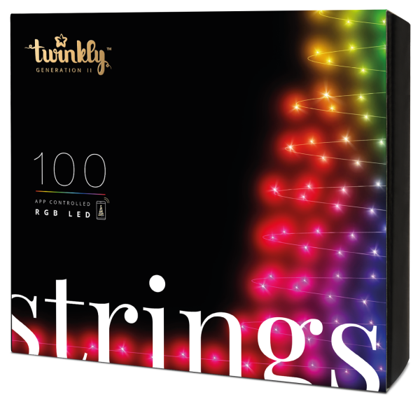 Indoor Fairy Lights | 8m 100 LED Twinkly Smart App Controlled String Lights Multi Coloured Indoor Indoor Fairy Lights