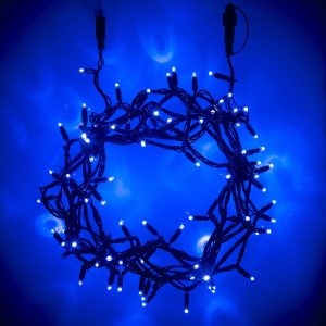 Indoor Fairy Lights | Core Connect 10m 100 Blue Connectable Fairy Lights Green Cable Indoor Indoor Fairy Lights