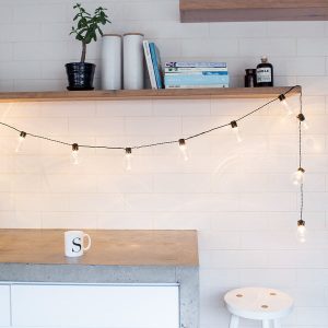 Indoor Festoon Lights | 14.25m 60 Warm White Plug In Festoon Lights Black Cable Indoor Indoor Festoon Lights