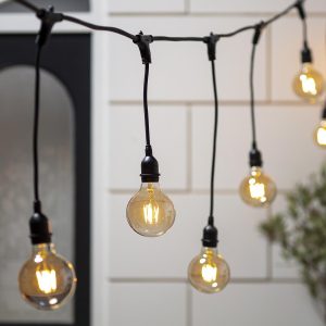 Indoor Festoon Lights | Ingenious Connect 10 Large Globe Bulb Festoon Light Bundle Staggered Drop Indoor Indoor Festoon Lights