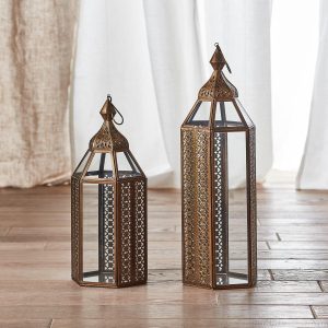 Indoor Lanterns | Asilah Artisan Moroccan Lantern Duo Indoor Indoor Lanterns