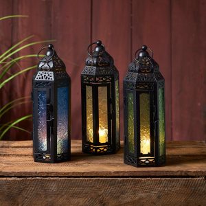 Indoor Lanterns | Black Moroccan Lantern Trio Indoor Indoor Lanterns