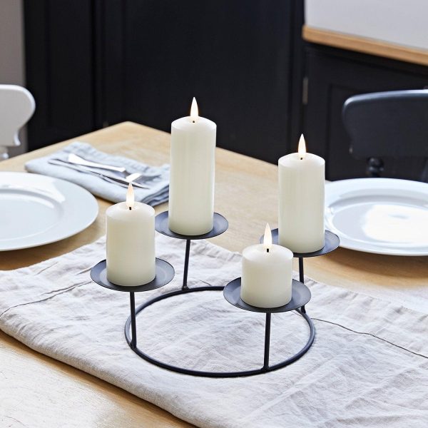 LED Candles | 4TruGlow® Ivory Slim LED Candles & Table Candle Holder Indoor LED Candles