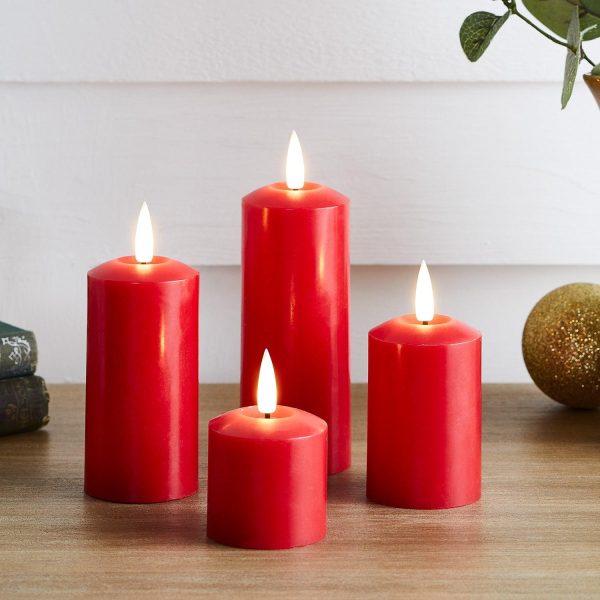 LED Candles | 4TruGlow® Red Slim LED Candles Battery Operated Lights Battery Operated Lights