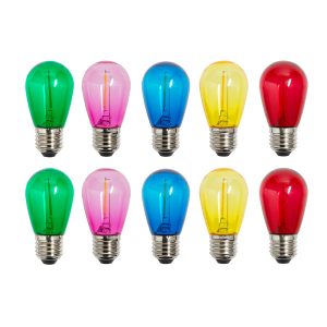 Light Bulbs | 10 Multi Coloured Light Bulbs for Ultimate Connect Festoon Lights Accessories Light Bulbs