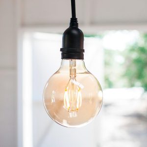 Light Bulbs | Large Globe E27 1W LED Amber Filament Bulb Accessories Light Bulbs