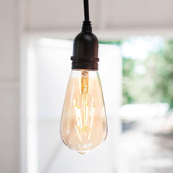 Light Bulbs | Squirrel Cage E27 1W LED Amber Filament Bulb Accessories Light Bulbs