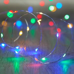 Micro Fairy Lights | 20 Multi Coloured LED Micro Battery Fairy Lights Battery Operated Lights Battery Operated Lights