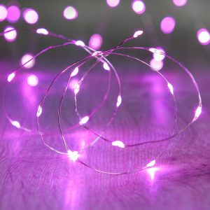 Micro Fairy Lights | 20 Pink LED Micro Battery Fairy Lights Battery Operated Lights Battery Operated Lights