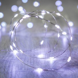 Micro Fairy Lights | 20 White LED Micro Battery Fairy Lights Battery Operated Lights Battery Operated Lights