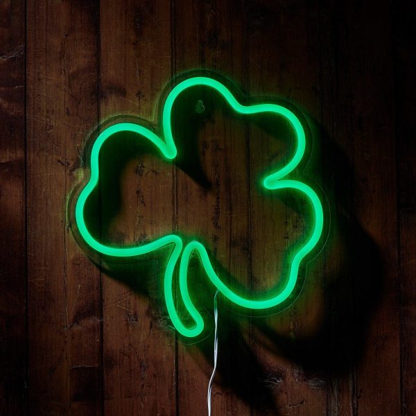 Neon Lights | Shamrock Neon Wall Light Indoor Neon Lights