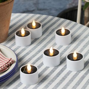 Outdoor Candles | 6 Solar LED Tealights Lights Outdoor Candles