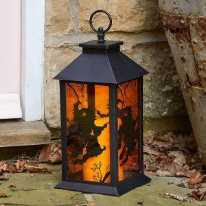 Outdoor Lanterns | 30cm Witch Outdoor Halloween Lantern Lights Outdoor Lanterns